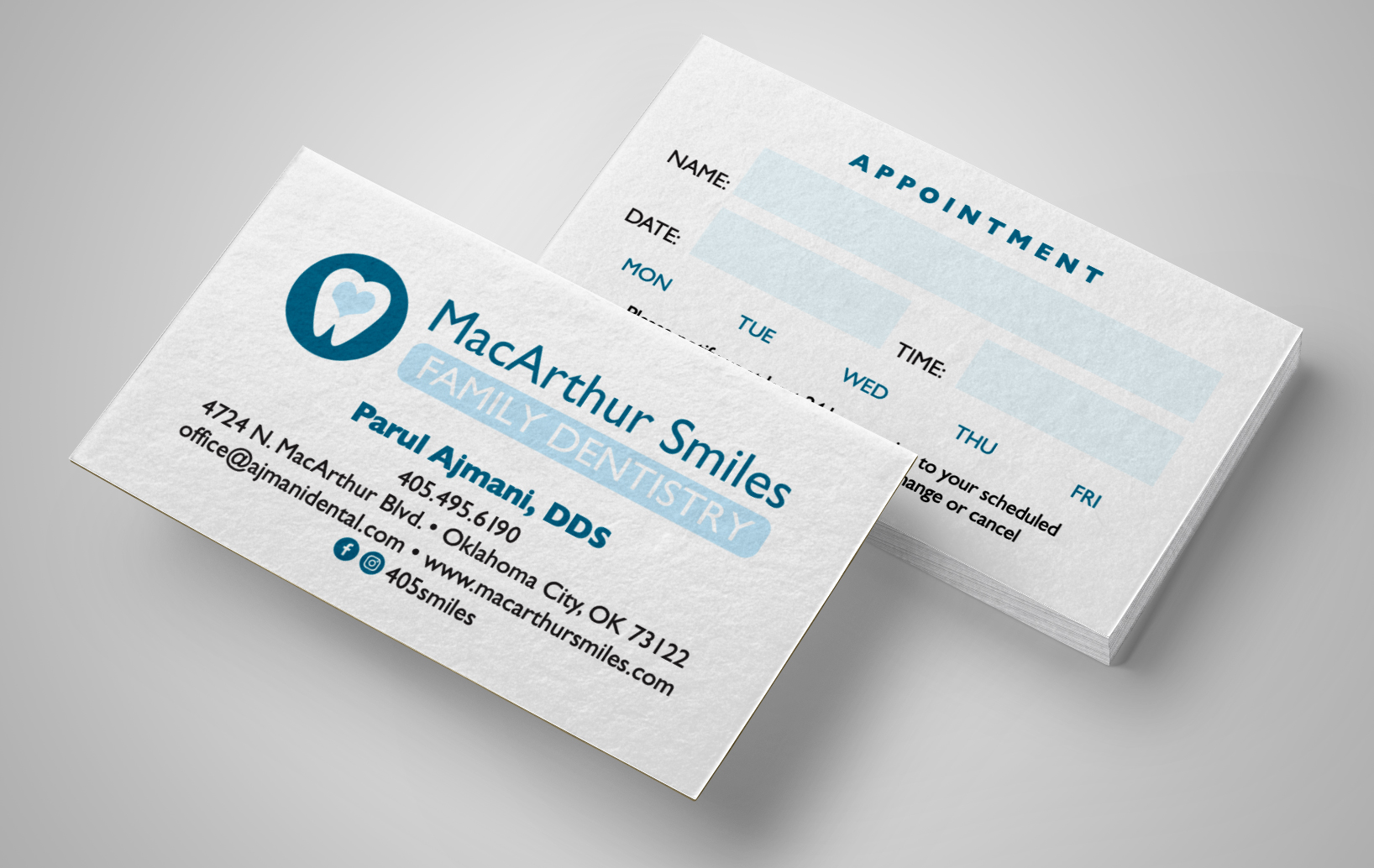 Dental Marketing Appointment Card